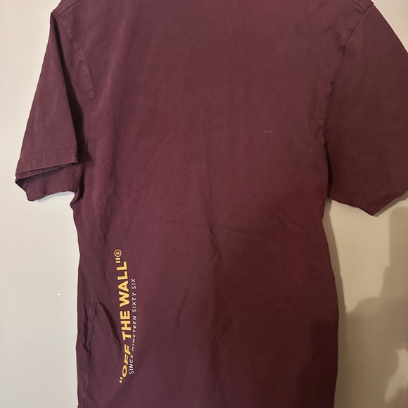 Vans Medium Maroon T-Shirt 100% Cotton - Picture 3 of 5